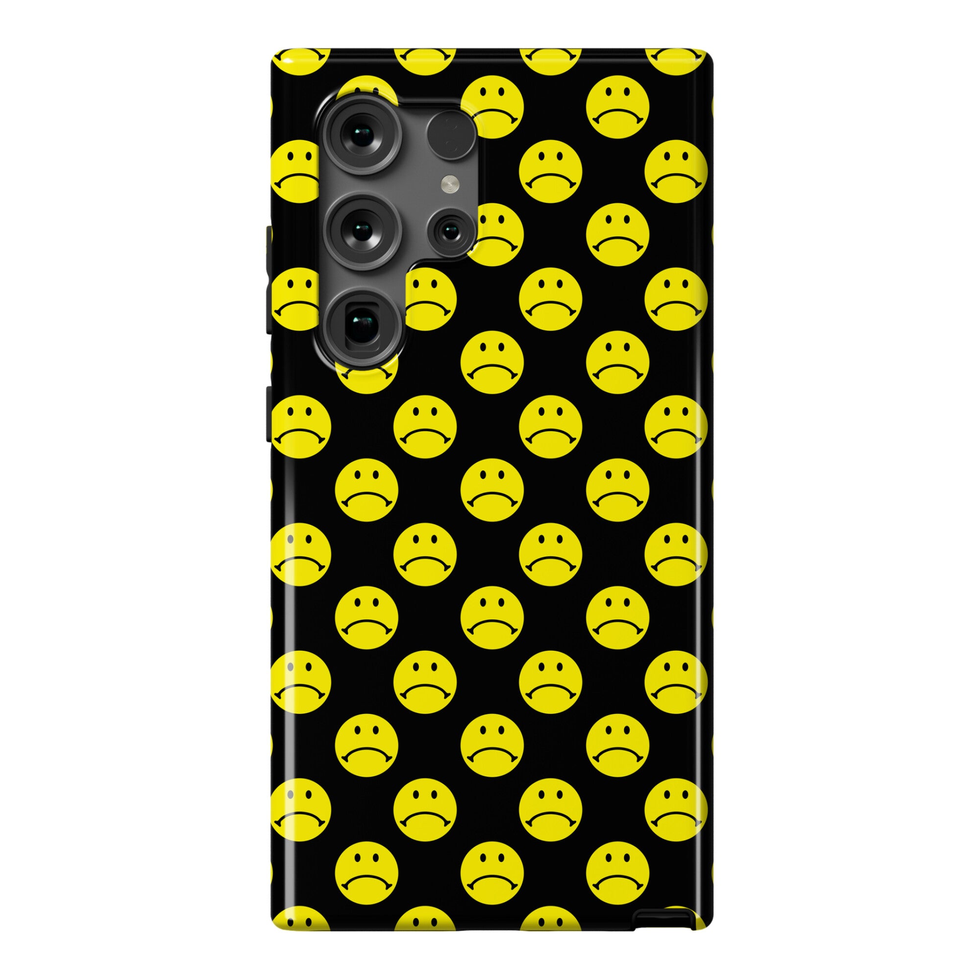 Sad Smiley Face Pattern Phone Case